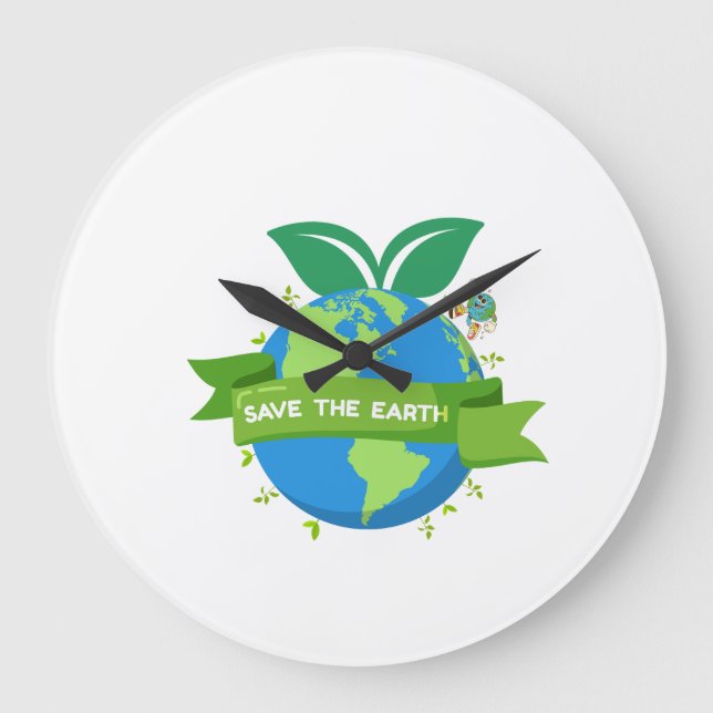 Reloj de pared Salva la Tierra (Anverso)