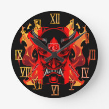 Reloj de pared Samurái malvado
