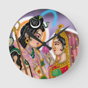 Reloj de pared Shiva Parvati