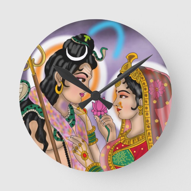Reloj de pared Shiva Parvati (Anverso)