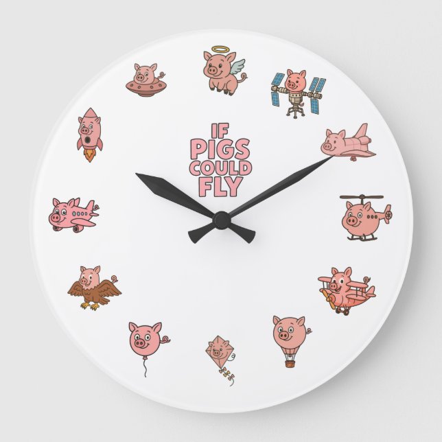 Reloj de Pared Si los Cerdos Pudieran Volar – Ador (Anverso)