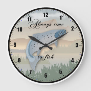 Reloj de pared "Siempre tiempo para pescar"