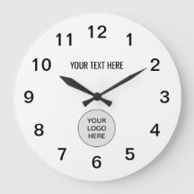 Reloj de pared simple moderno agregue su logotipo
