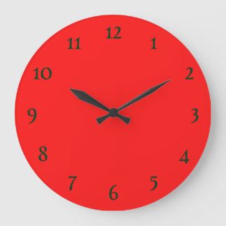 Reloj de pared simple y rojo
