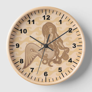 Reloj De Pared Sirena sentada