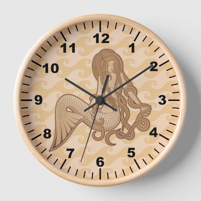 Reloj De Pared Sirena sentada (Anverso)