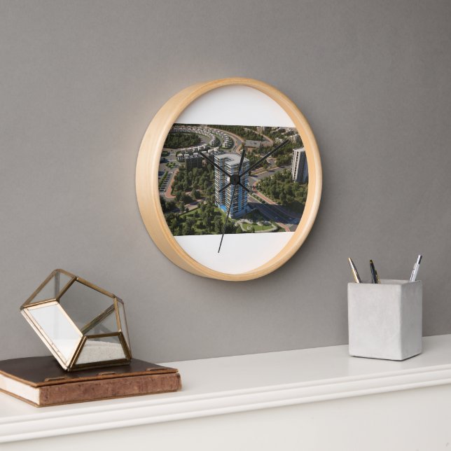 Reloj de pared Sky Building – Reloj moderno (Oficina)
