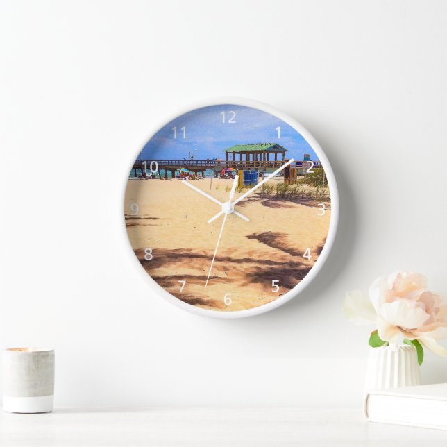 Reloj de pared sombras de palmeras (Hogar)