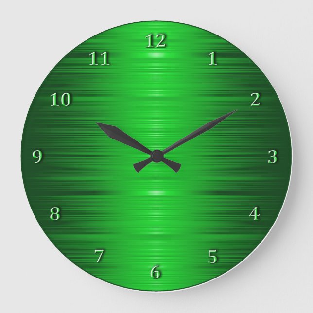 Reloj de pared sombreado del verde esmeralda (Anverso)