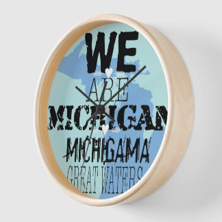 Reloj De Pared Somos Michigan Michigama Grandes Aguas