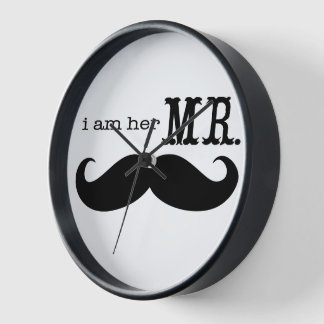 Reloj De Pared Soy su Sr. Mustache Grooms Regalos