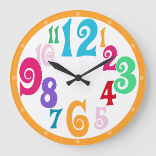 Reloj de pared Sporty Colorful Chic con borde nara