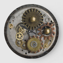 Reloj de pared SteamPunk, reloj de acero, reloj de