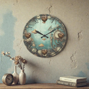 Reloj de pared steampunk submarino