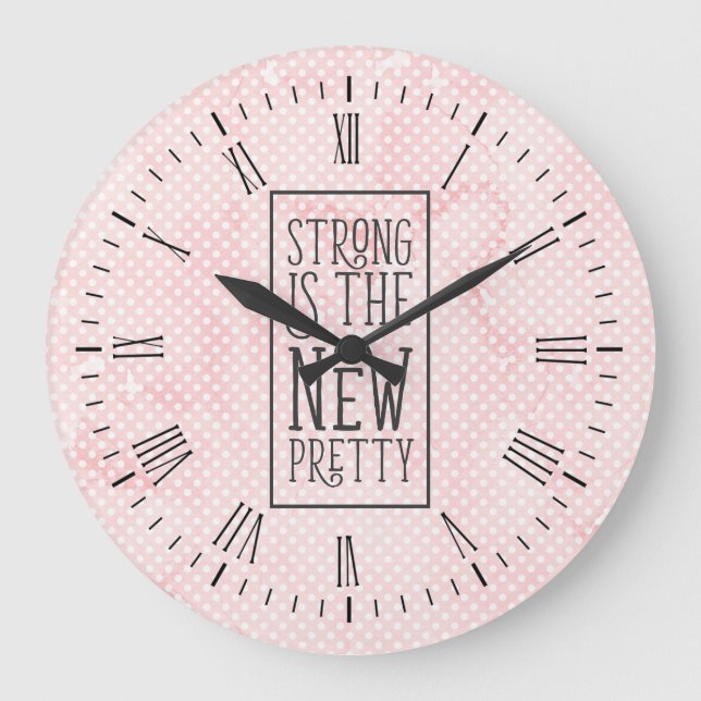 Reloj de pared Strong is the New Pretty (Anverso)