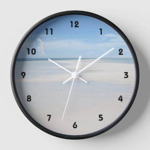 Reloj De Pared Summer Sand Beach View Tropical Clock