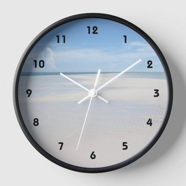 Reloj De Pared Summer Sand Beach View Tropical Clock (Anverso)