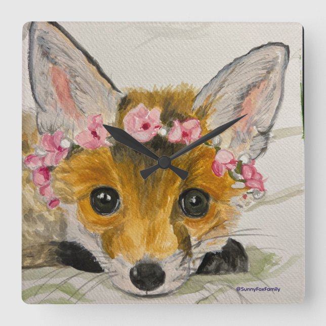 Reloj de pared Sunny Fox (Anverso)