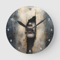 Reloj de pared surrealista con identidad oculta