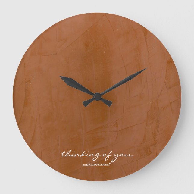 Reloj de pared tangerina pensando en ti (Anverso)