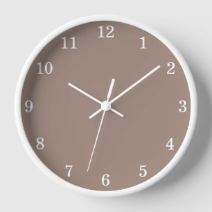 Reloj de pared taupe minimalista elegante