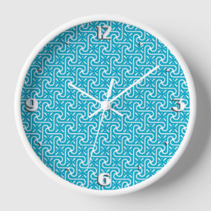 Reloj De Pared Tejas egipcias, turquesa y blanca