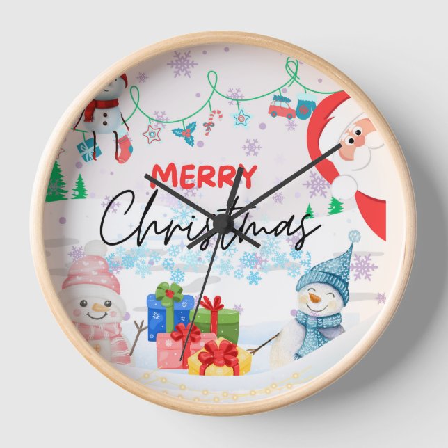Reloj de pared temático para navidades (Anverso)