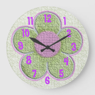 Reloj de pared texturizado niños de la flor