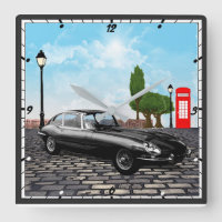 Reloj de pared tipo Jaguar E clásico