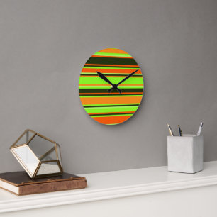 Reloj de pared tira de cal, Naranja y mandarina