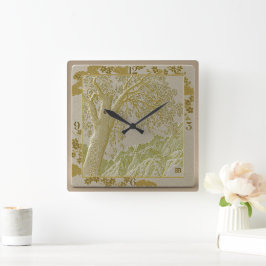 Reloj de pared tonos dorados de los Alpes francese