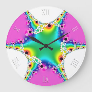 Reloj de pared trenzado arco iris