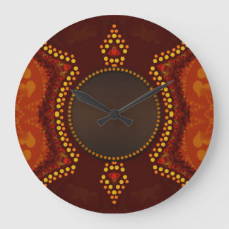 Reloj de pared tribal del amor de la tierra