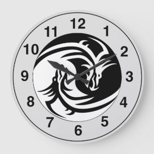 Reloj de pared tribal del diseño del tatuaje de