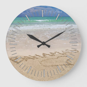 Reloj de pared tropical de la playa