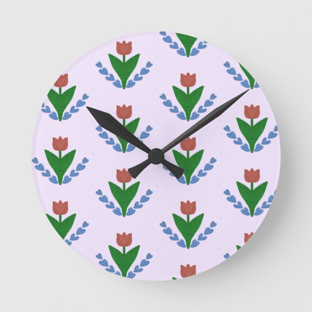 Reloj de pared tulipán (Anverso)