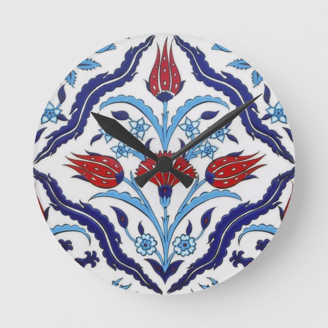 Reloj de pared turco de los tulipanes (Anverso)