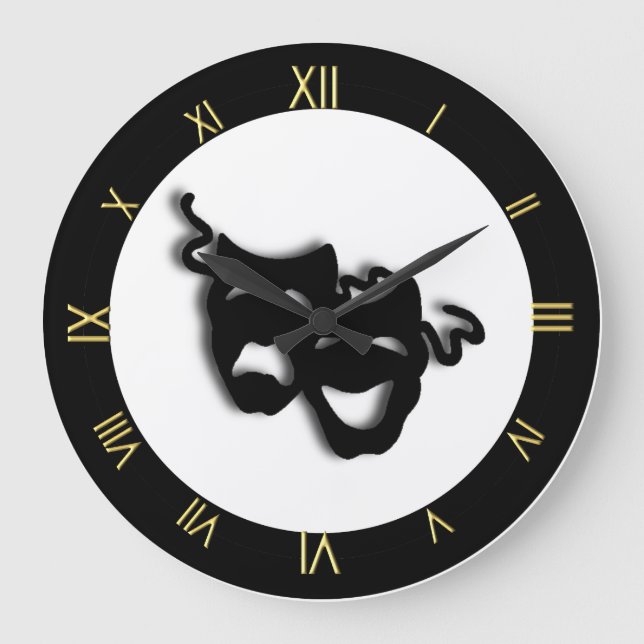 Reloj de pared único del teatro de la comedia y de (Anverso)