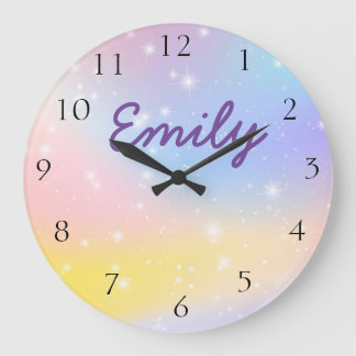 Reloj de pared unicornio para niños personalizados
