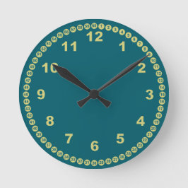 Reloj de pared verde azulado