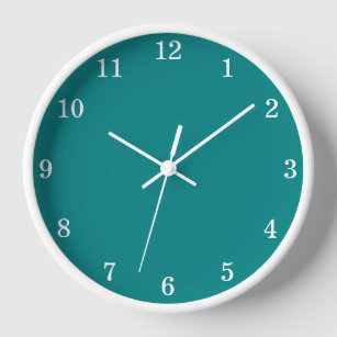 Reloj de pared Verde azulado Minimalista y elegant