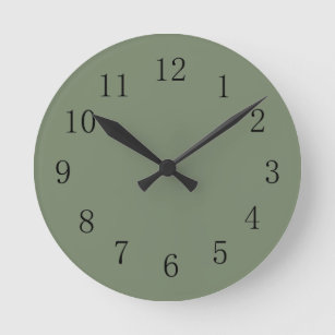 Reloj de pared verde de camoflage