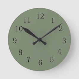 Reloj de pared verde de camoflage