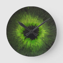 Reloj de pared verde de Iris