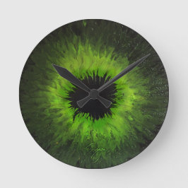 Reloj de pared verde de Iris