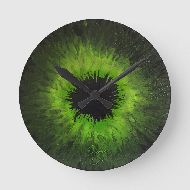 Reloj de pared verde de Iris (Anverso)