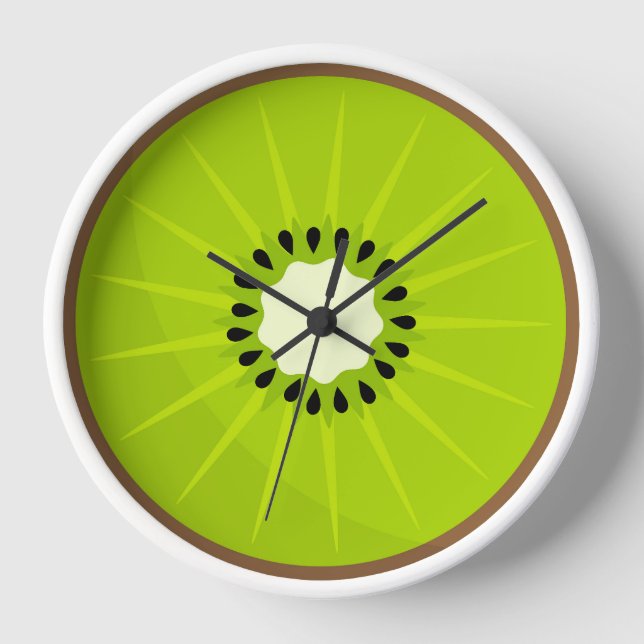 Reloj de pared verde de Kiwi (Anverso)