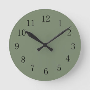 Reloj de pared verde de la camofa