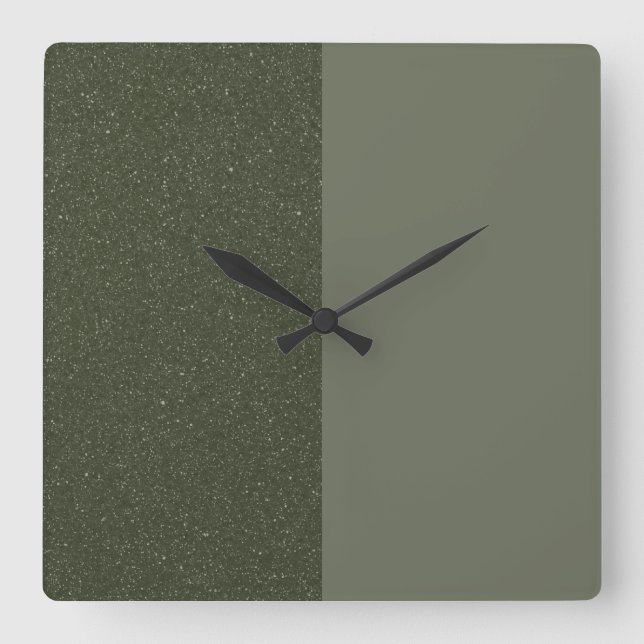 Reloj de pared verde de medio y medio mosquito (Anverso)