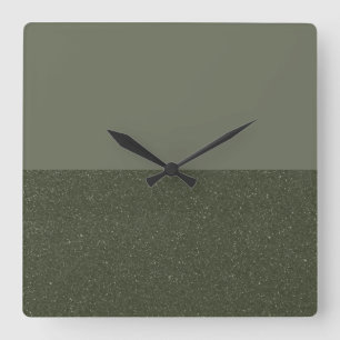 Reloj de pared verde de mezs con media textura